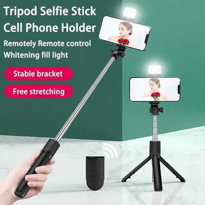 360 Rotation Selfie Stick Phone Holder Tripod Photo Pole Multi Mode Camera Material Retractable Cell Phone Stand Selfie Artifact