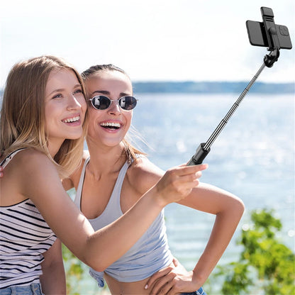 2024 New Wireless Bluetooth Selfie Stick Remote Shutter Tripod with Fill Light 360-Degree Rotation for Live Broadcasting