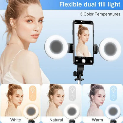 Selfie Stick Tripod With Light 67Inch Height Portable Wireless Remote Phone Tripod For Travel Cell Phone Holder Travel Phone