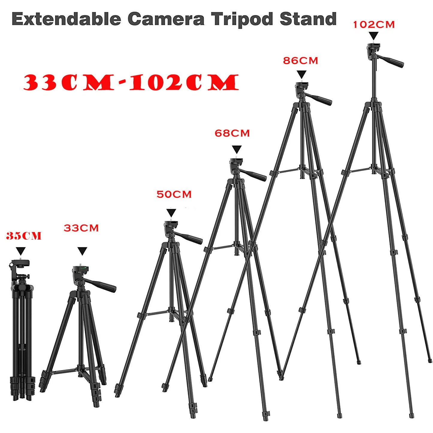 Tripod For Phone Camera Tripod Stand with Bluetooth Remote Phone Holder Lightweight Universal Photography For Xiaomi Huawei DSLR