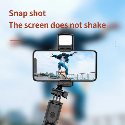 2024 New Wireless Bluetooth Selfie Stick Remote Shutter Tripod with Fill Light 360-Degree Rotation for Live Broadcasting