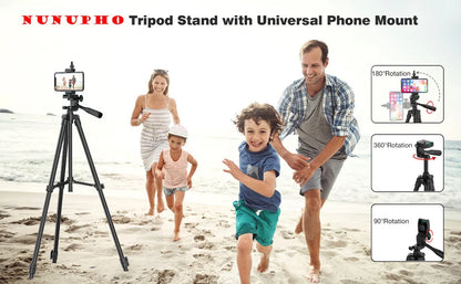 Tripod For Phone Camera Tripod Stand with Bluetooth Remote Phone Holder Lightweight Universal Photography For Xiaomi Huawei DSLR