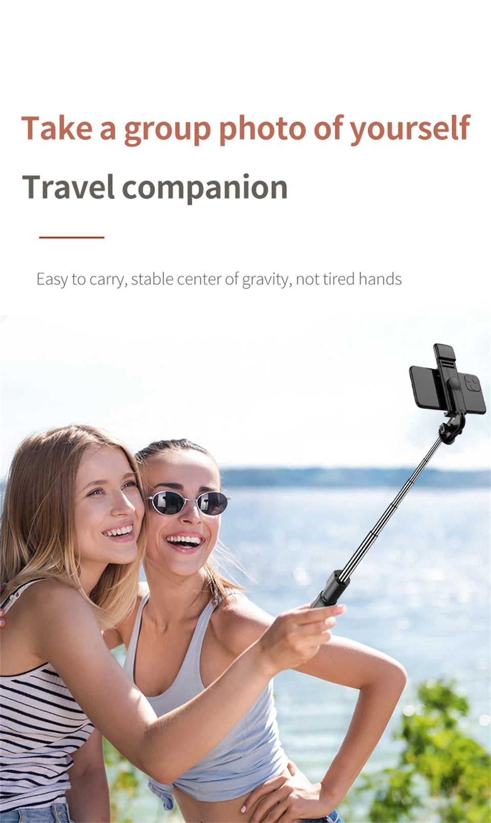 2024 New Wireless Bluetooth Selfie Stick Remote Shutter Tripod with Fill Light 360-Degree Rotation for Live Broadcasting