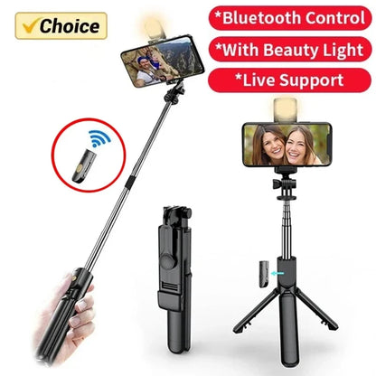 360 Rotation Selfie Stick Phone Holder Tripod Photo Pole Multi Mode Camera Material Retractable Cell Phone Stand Selfie Artifact